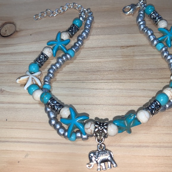 Anklets for Women Elephant and starfish Multi Layer Anklet Leg Foot - Picture 7 of 7